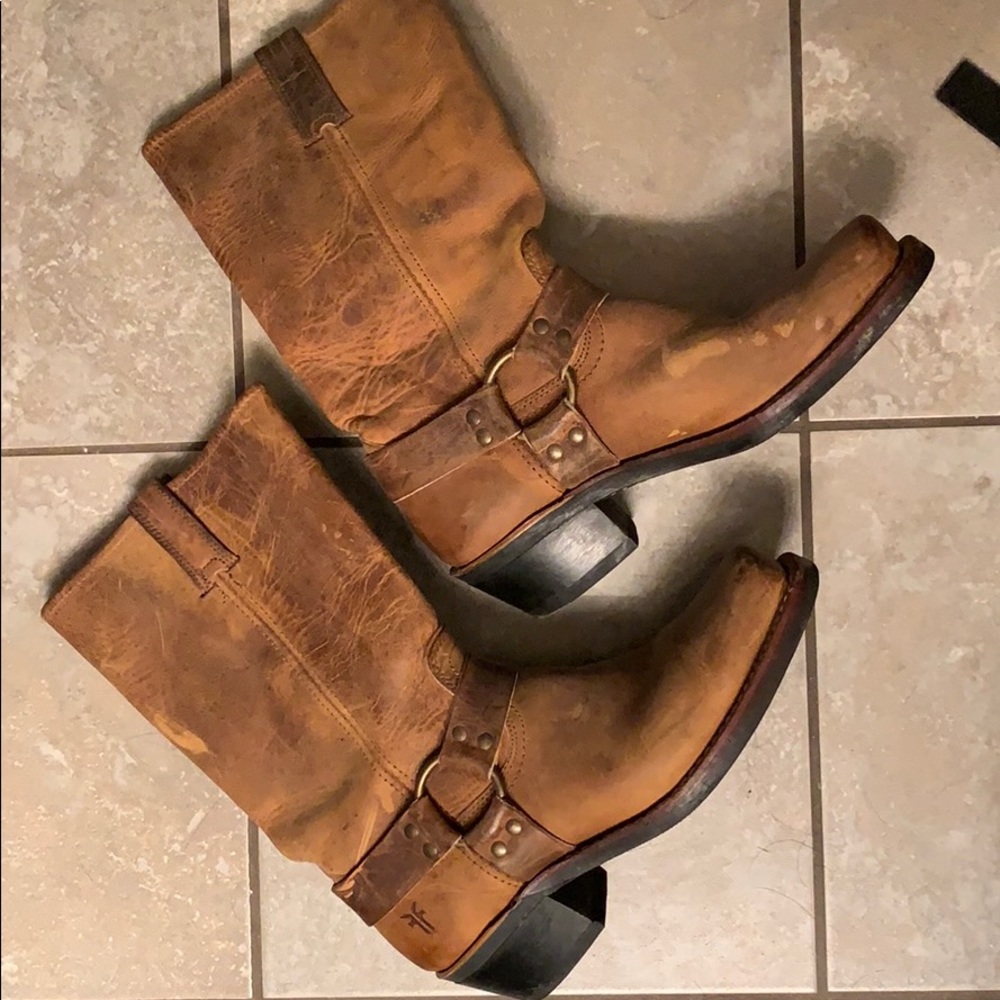 12 inch harness boots from Frye